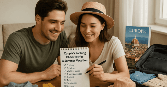 Couple’s Packing Checklist for a Summer Vacation