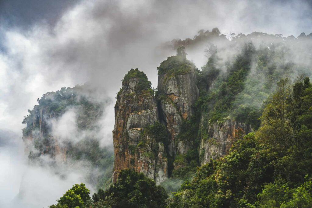 Things to Do in Kodaikanal: The Ultimate Travel Guide 2 Misty views of Pillar Rocks in Kodaikanal