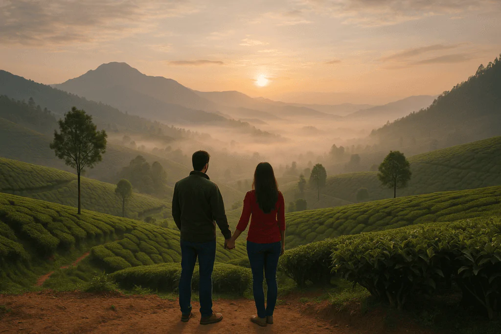 Romantic Hill Station Escapes in India for Couples – June & July Edition 2 20250613 1221 Romantic Munnar View simple compose 01jxm0s218fyvbysdhqxdade6k min