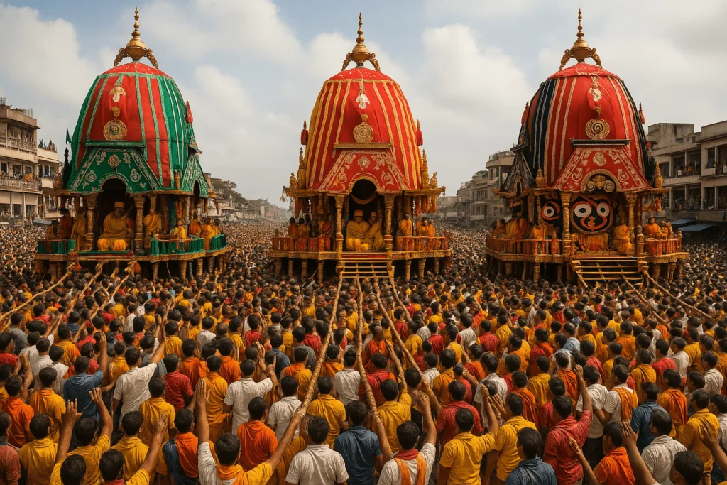 20250627 1449 Puri Rath Yatra simple compose 01jyrat7v1fb0v5hkgednfaa9e min